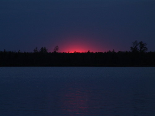 sunset sky sun lake water skyline wisconsin shoreline horizion lakemary sonydscf828