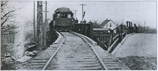 Valparaiso &amp; Northern Railway Bridge Over Baltimore &amp; Ohio Railroad Tracks, 1912 - Woodville, Indiana