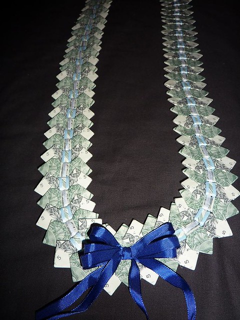 how to make a bow tie money lei