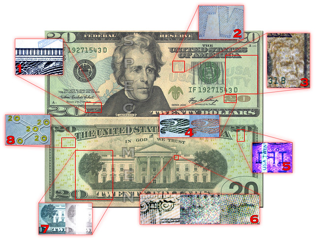 20 Dollar Bill Security Features