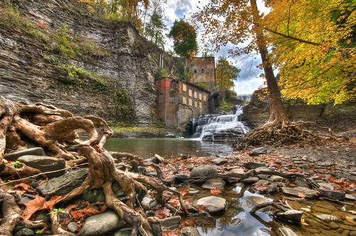autumn ny newyork fall abandoned water river lunch waterfall nikon wells falls foliage ithaca hdr highdynamicrange d300 photomatix businessmans businessmanslunch sigma50th