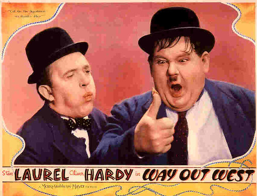 laurel and hardy way out west