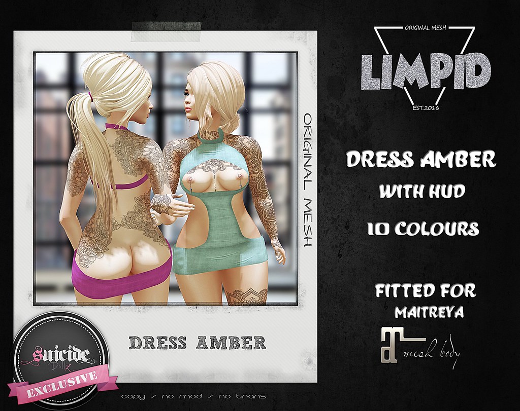 Limpid Dress Amber [uicide Dollz Event] - SecondLifeHub.com