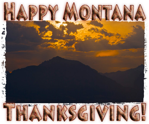 thanksgiving sunset mountain holiday montana valley greeting bitterroot