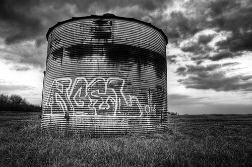 clouds graffiti silo farmsunset hdr highdynamicrange