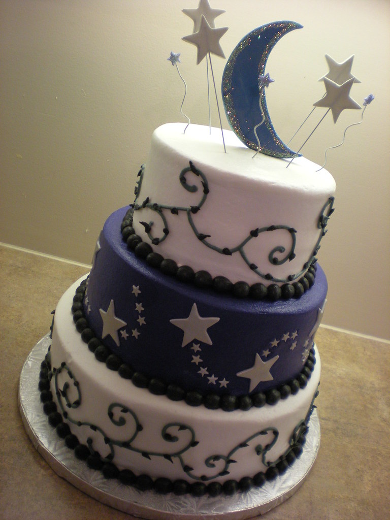 Moon and Stars Cake - a photo on Flickriver