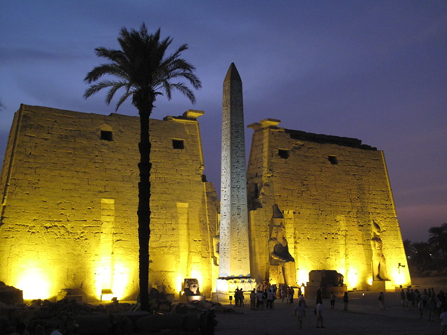 Luxor Temple at night 