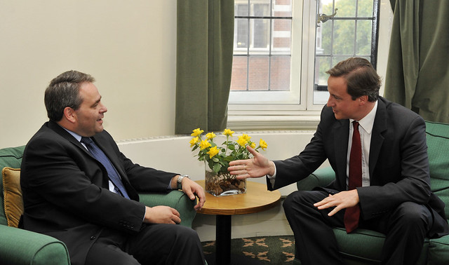 David Cameron meets Xavier Bertrand