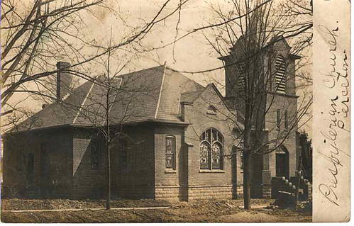 church presbyterian piercetonindianahistoricphotopostcard