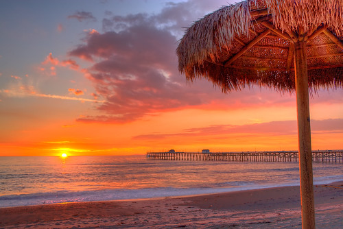 ocean california sunset sky beach clouds umbrella pier surf seascapes pacific pacificocean photowalk sanclemente hdr