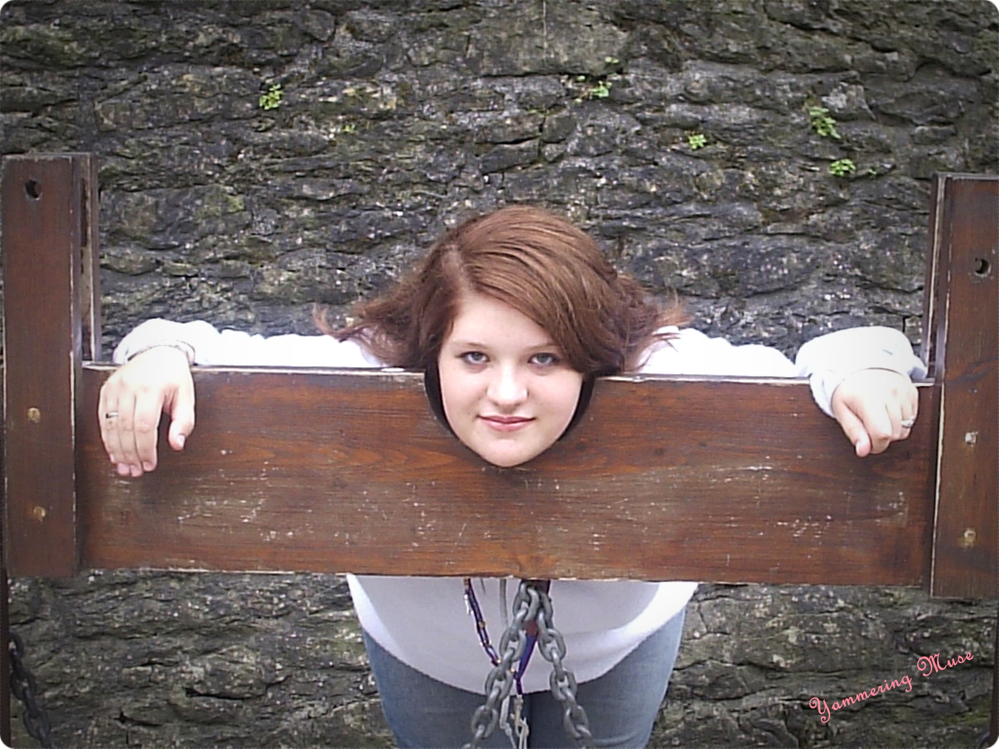 Ashley in the Stocks