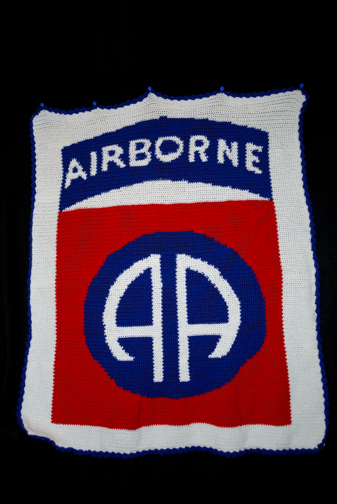 82nd Airborne Army Crochet Graphgan