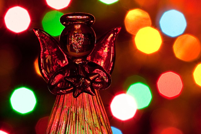 Angel Ornament and Tree Lights 3022