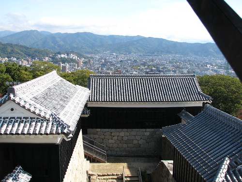 panorama castle japan view 日本 窓 château fenêtre vue japon matsuyama 松山 松山城 パノラマwindow