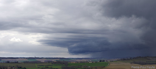 panorama cloud storm panoramic arrive thunderstorm orage gascony lorage gascogne gers arcus