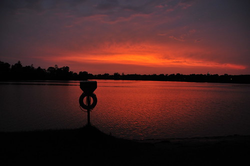 park sunset ontario canada silhouette clouds peterborough littlelake beavermead