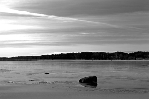 winter bw lake ice landscape spring sweden östersund