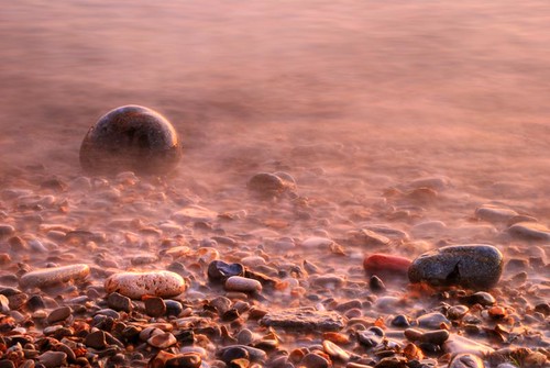 world pink sunset sea seascape heritage beach water sunrise coast site sand rocks long exposure tide pebbles calm unesco dorset swanage jurassic purbeck gentle