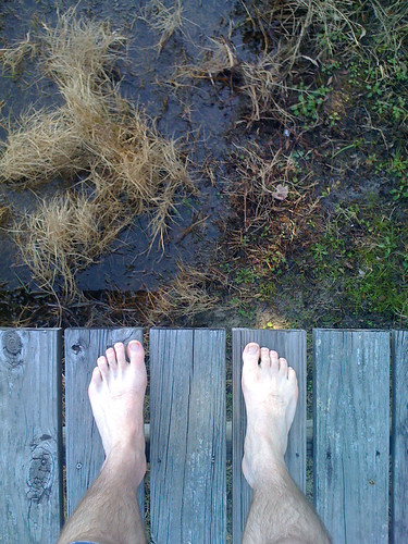cameraphone camera wood lake eye feet apple shoe dock shoes phone looking view floor legs florida bare perspective ground down surface 3g barefoot fl hawthorne phones iview iphone mcmeekin fromaphoneseyeview