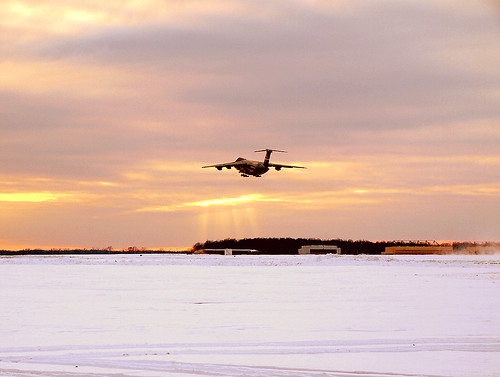 sunset snow airplane flying airport aircraft flight cargo runway c5 c5galaxy