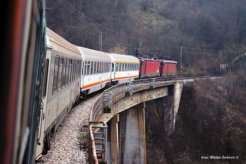 railway trains ic431 tara belgrade bar bridge railroad trainspotting travelling passenger wagons