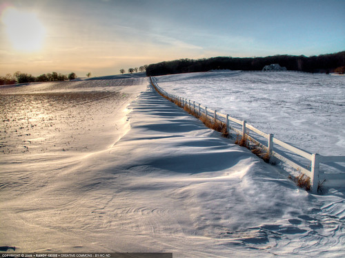 winter usa snow minnesota fence landscape afternoon colognene