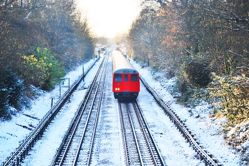 Train Tracks in the Snow