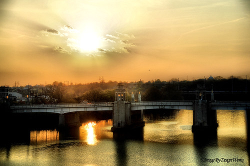 bridge sunset sun water imagebydesignworks