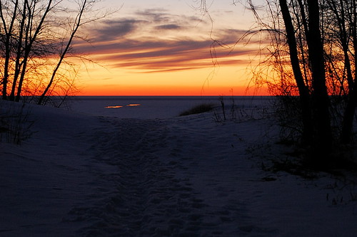 park new york winter sunset sky lake snow ny color beach water pool frozen buffalo state upstate western erie woodlawn