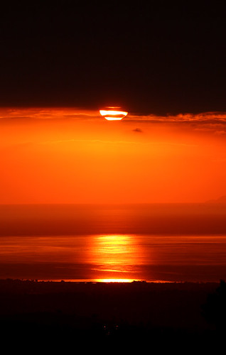 sea orange sun sunrise