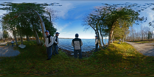 trees panorama lake water photoshop trail stitched hugin couchiching equirectangular spirithands ramafirstnation robertsnache hubsrock