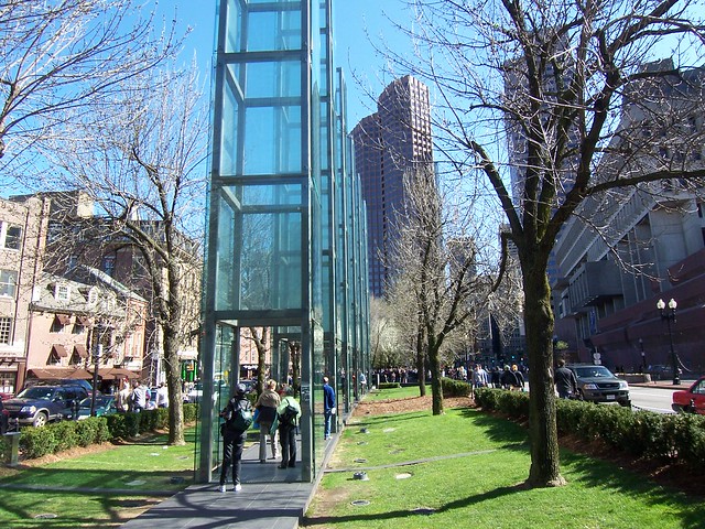 holocaust memorial in the spring