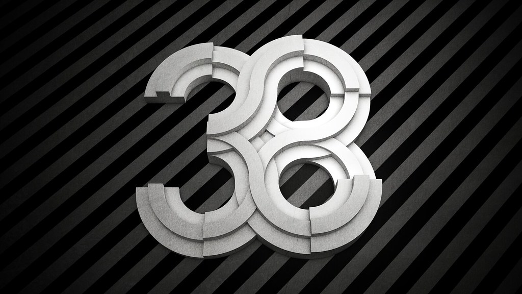 38 Logo: Top-down Grunge
