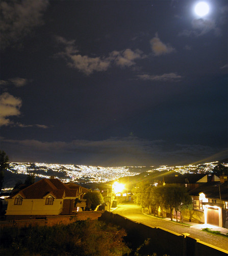 moon night lights bolivia citylights lapaz
