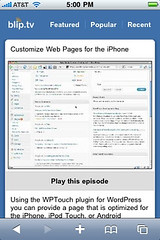 Blip.tv page mobile