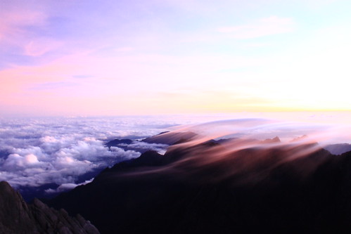 mountain clouds sunrise malaysia borneo kotakinabalu sabah canon60d