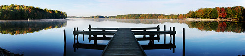 autumn panorama lake reflection fall pier nc northcarolina waxhaw canecreekpark ghholt cpmg1109sa banoramicview