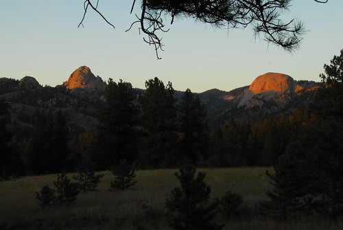 sunset rockies colorado rocks pines dome sunlit cripplecreek florissant
