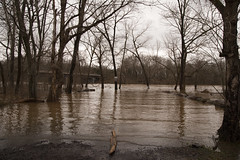 Flooding of Rappahannock River at Kelly's Ford Boat Ramp