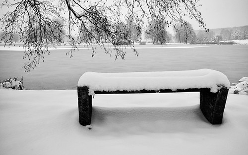 winter bw snow bench pad ff hó tél nikond40 sigma1020dchsm