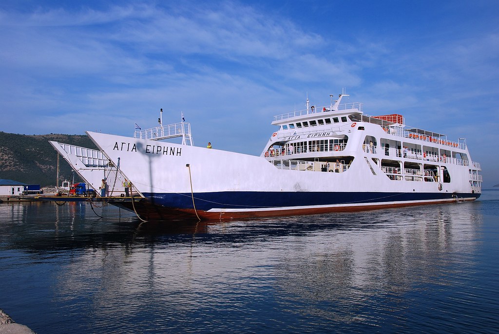 Igoumenitsa  harbour  greece - Corfu ferry 1