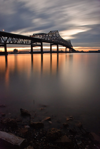 bridge sunset 120 river mississippi rouge nikon louisiana long exposure filter d200 nikkor baton seconds density neutral 18135mm 10stop nd1000