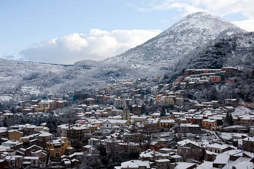 italy snow landscape basilicata neve lauria