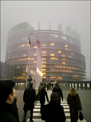 The EP in Strasbourg shrouded in fog