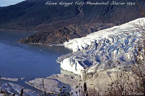 alaska ak falls glacier juneau 1984 mendenhall nuggetfalls mendenhllglacier