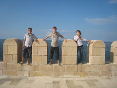 Standing at the top of Egypt with Europe behind us