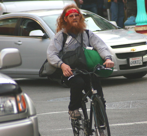 Redbeard cyclist
