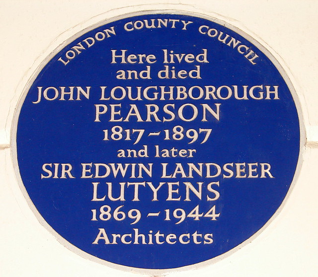 John Loughborough Pearson and Edwin Lutyens blue plaque | Open Plaques