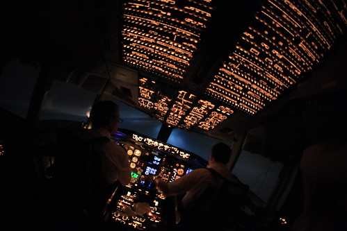 rio night clouds lights cockpit boeing pilots 767