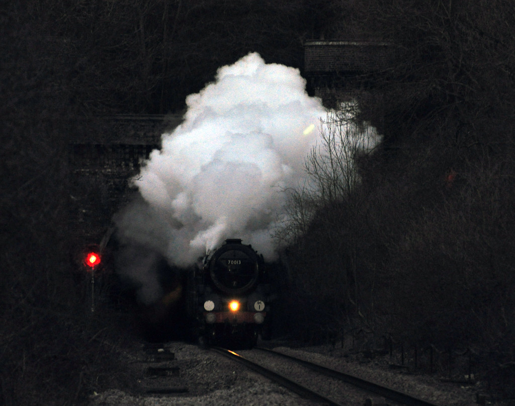 Lincolnshire Coast Express leaving Kirton Lindsey tunnel, 13 March 2010